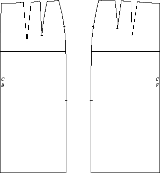 スカート原型のパターン