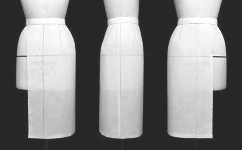 スカート原型のトワル