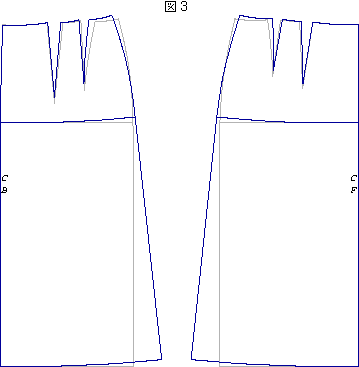 図3 完成パターンと原型との比較